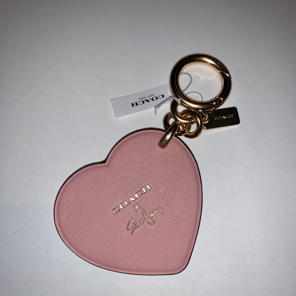 Coach Selena Gomez Heart Keychain Bag Charm - Picture 3 of 7